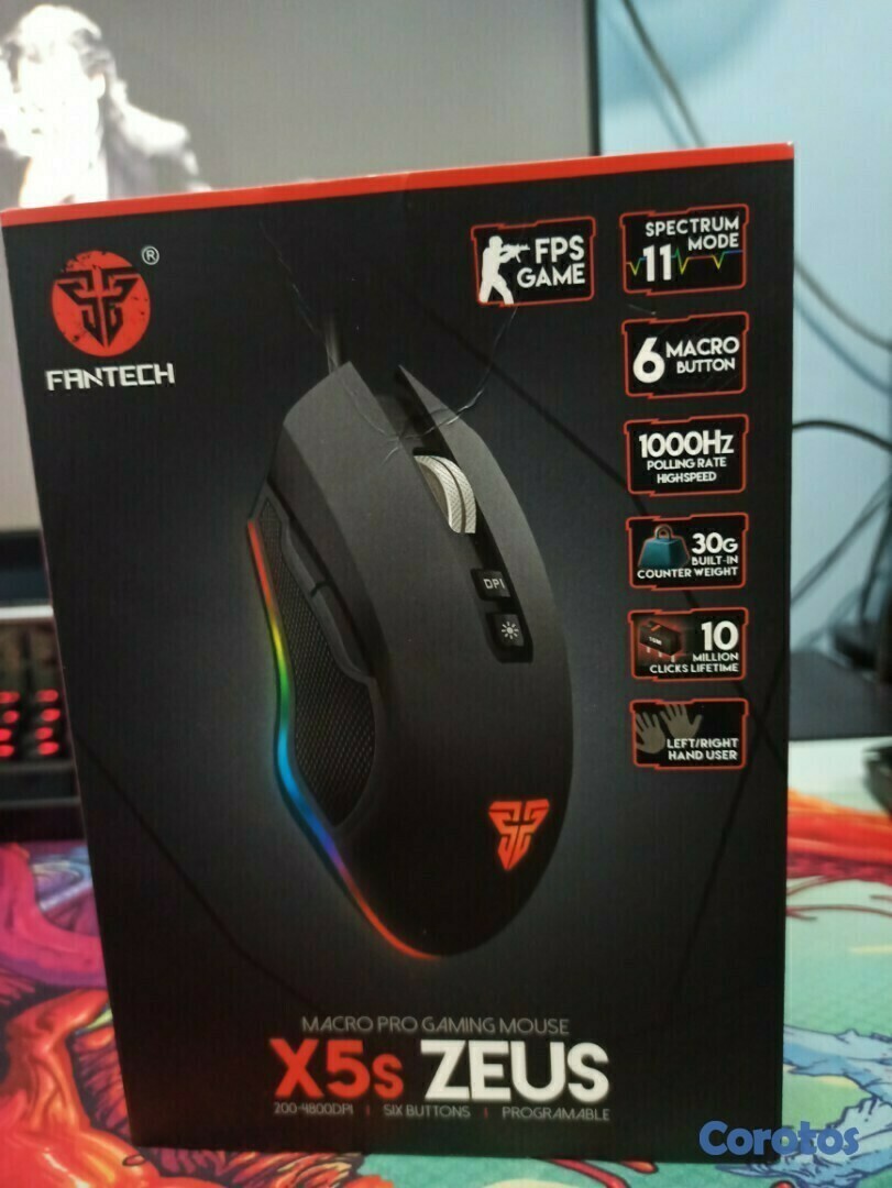 computadoras y laptops - MOUSE USB Fantech GAMIN Mod.X5S Macro Programable Negro PARA JUGADOR 