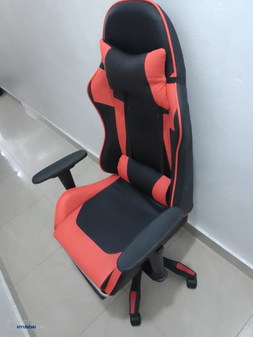muebles y colchones - SILLA GAMER  HG-F-EC2 ROJA,AZUL Y BLANCA 3