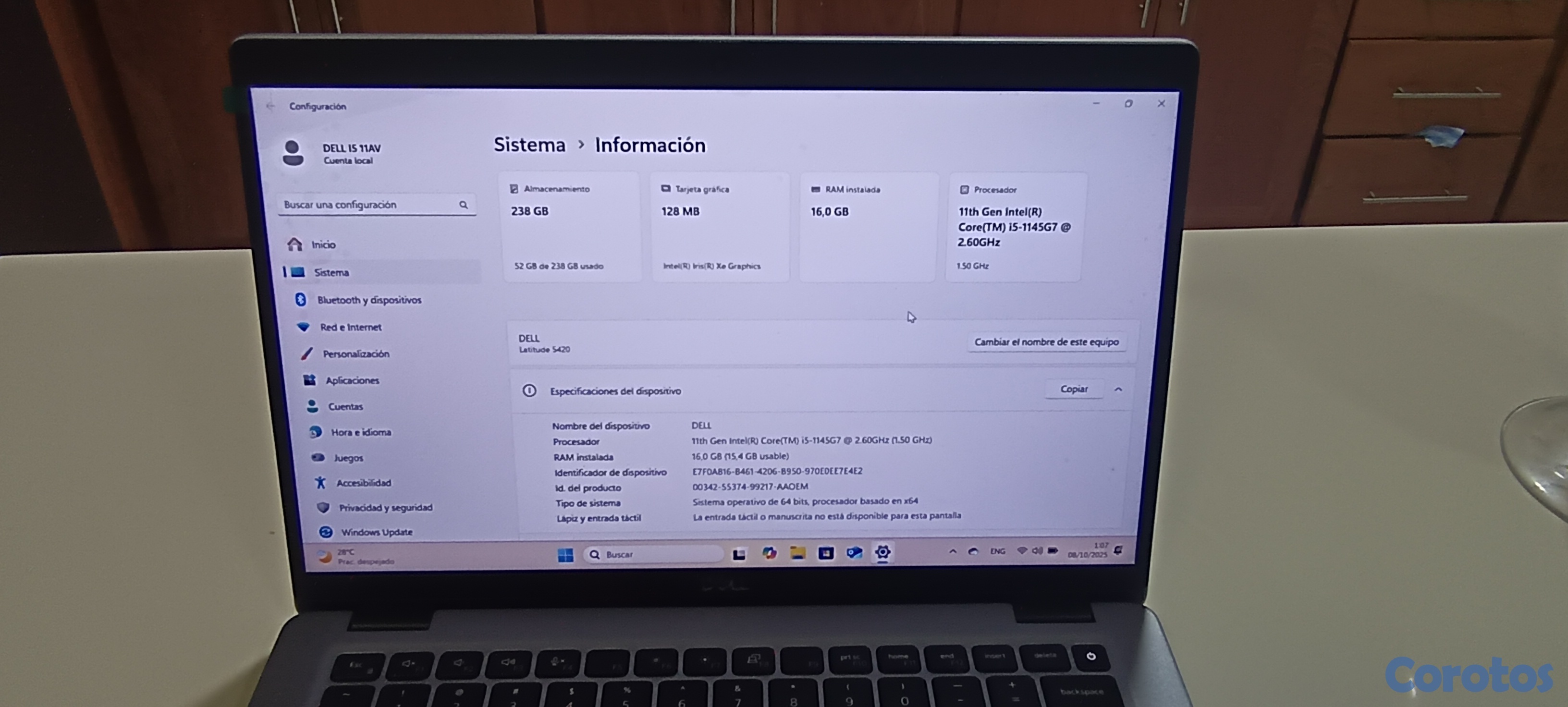 computadoras y laptops - Laptop i5 de 11va 16GB de RAM y 256GB de almacenamiento 3