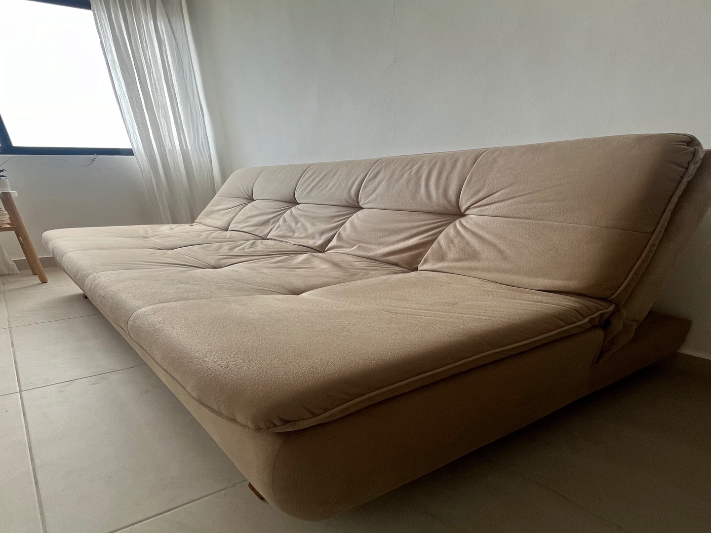 muebles y colchones - Sofá cama crema   3