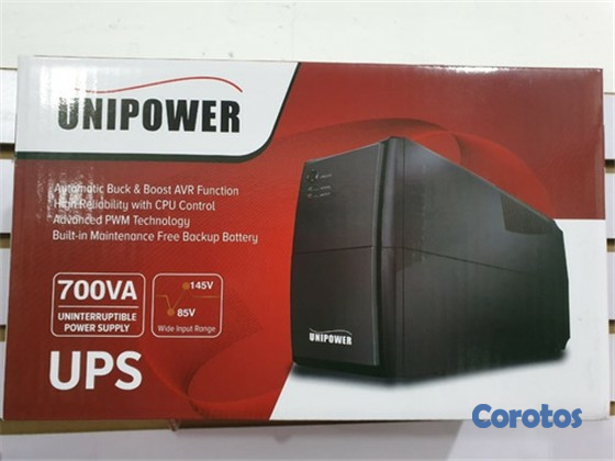 computadoras y laptops - UPS UNIPOWER DE 700VA REGULADOR INTEGRADO, TRABAJA CON PLANTA Y / INVERSOR 1