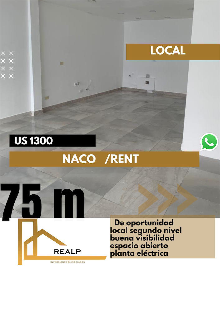 oficinas y locales comerciales - Local en Naco comercial 75m
