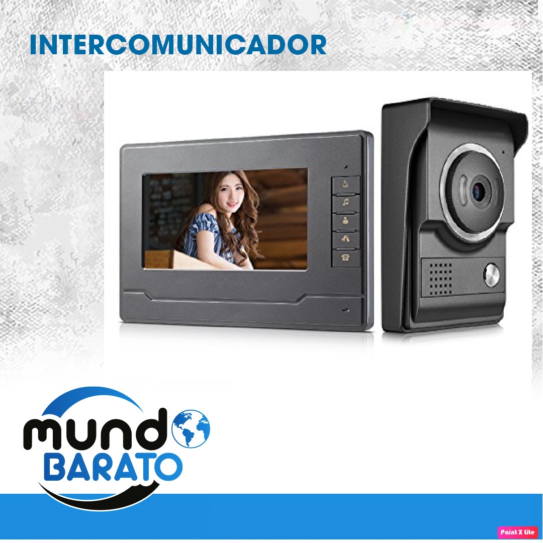 herramientas, jardines y exterior - Sistema de intercomunicación intercom con video camara de 7 pulgadas timbre  0