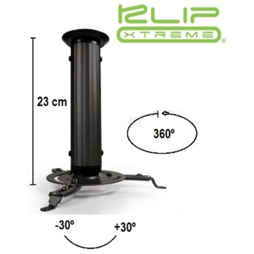 computadoras y laptops - SOPORTE PARA PROYECTOR KLIPX NEGRA DE TECHO 230MM, SOPORTA HASTA 10KG (22LBS)  1