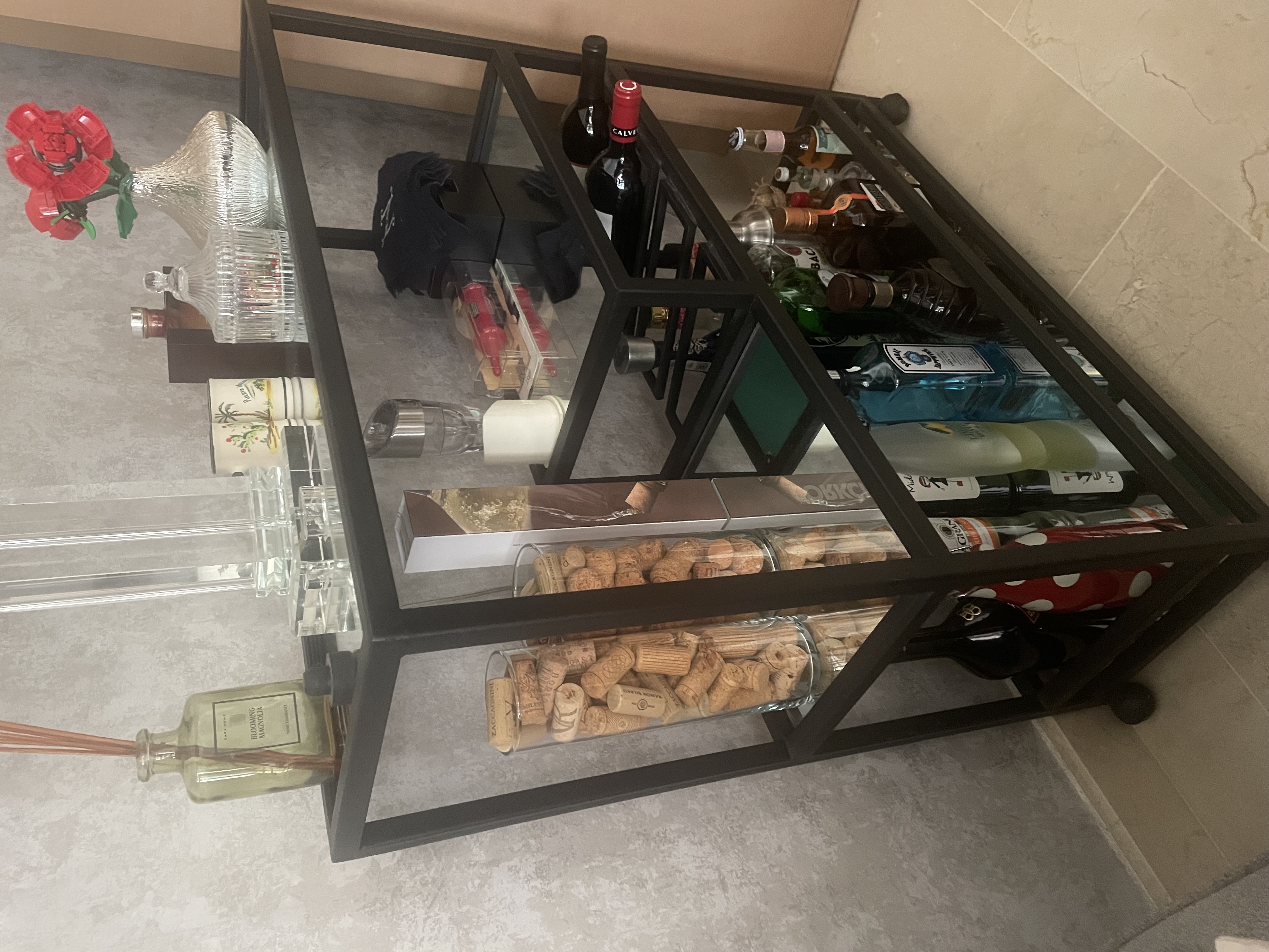 muebles y colchones - Bar en hierro y espejo 5