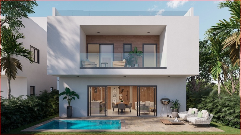 casas vacacionales y villas - Venta de Villa con piscina en brisas de Bavaro punta cana playa cerca 0