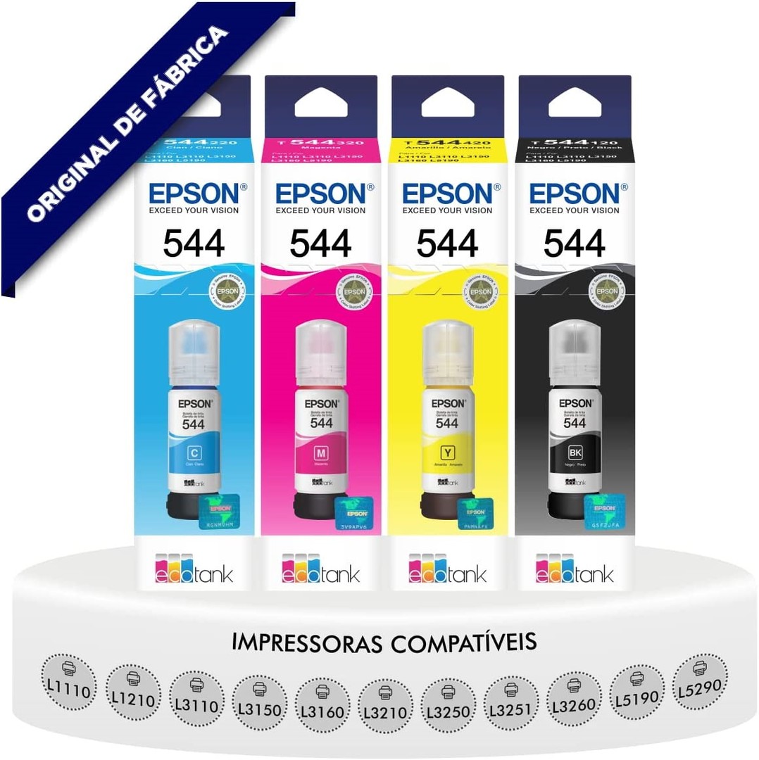 impresoras y scanners - BOTELLA DE TINTA EPSON T544 EcoTank  ORIGINAL