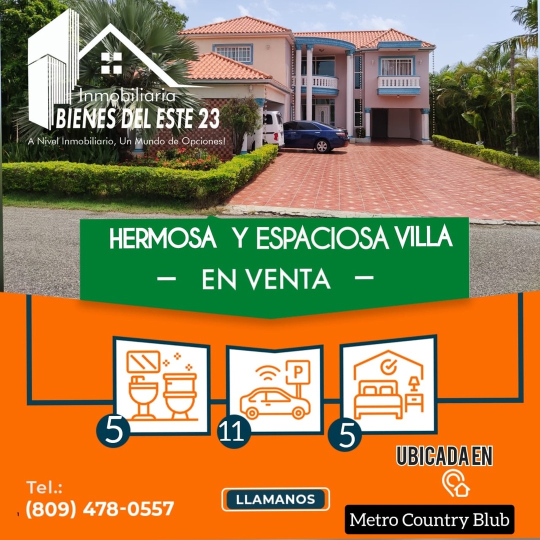 casas vacacionales y villas - VENDO HERMOSA Villa en Metro Country Club