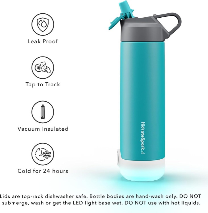 joyas, relojes y accesorios - Hidrate Spark Tap Smart Botella de agua de Acero inoxidable aislado