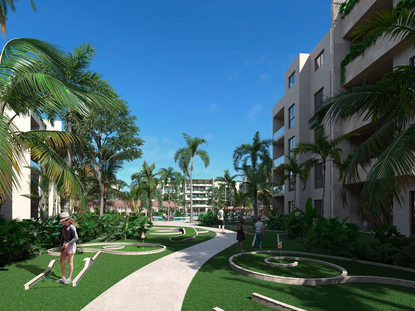apartamentos - Apartamentos Turísticos en Punta Cana (Secret Garden), en planos, Terminacion 1A 6
