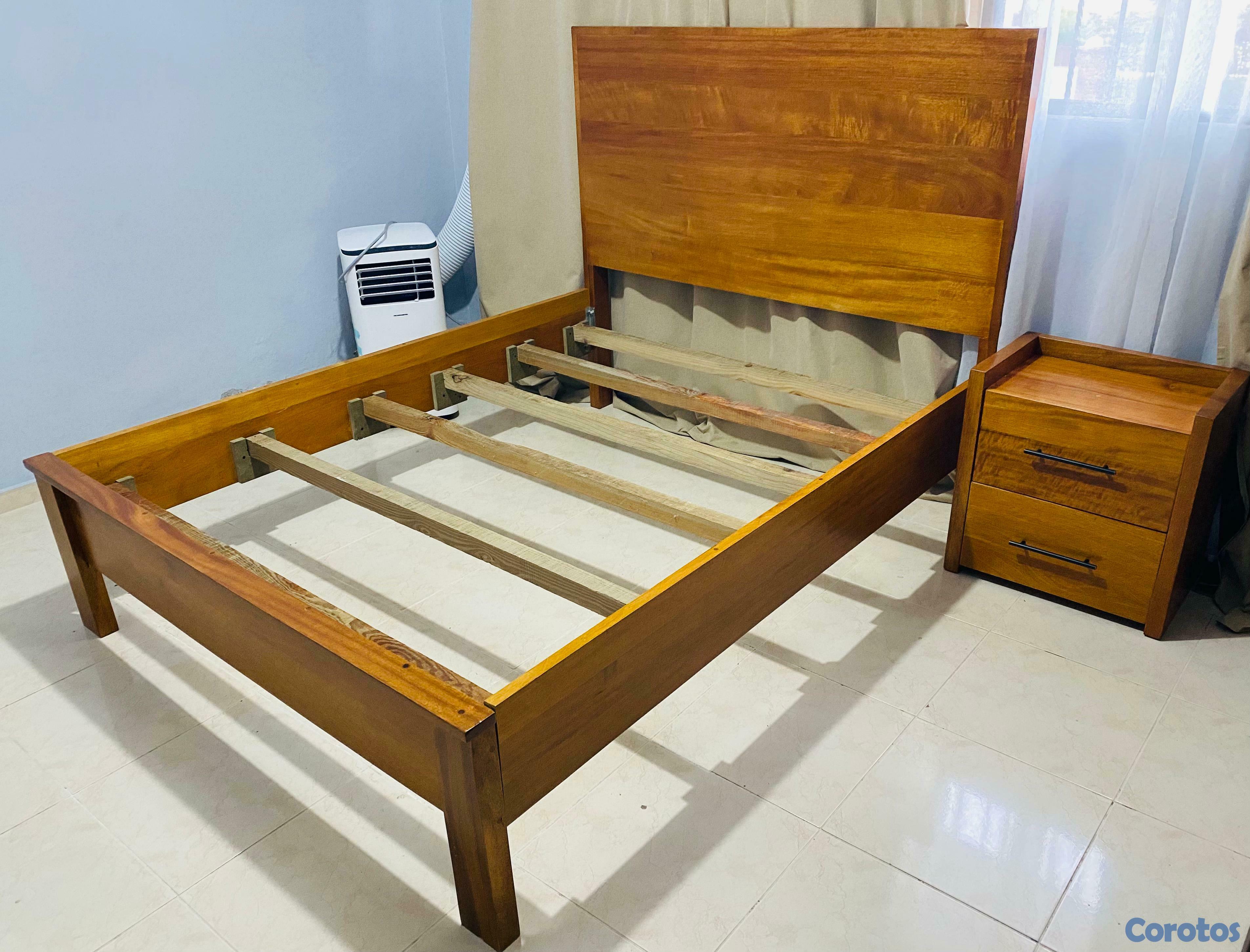 muebles y colchones - Base de Cama con mesitas de noche 3