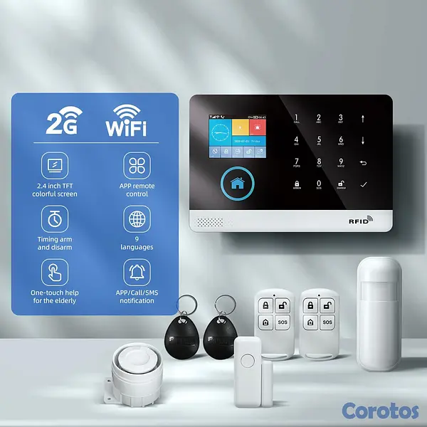 otros electronicos - Kit Basico de Alarma de Seguridad Inalambrica WiFi