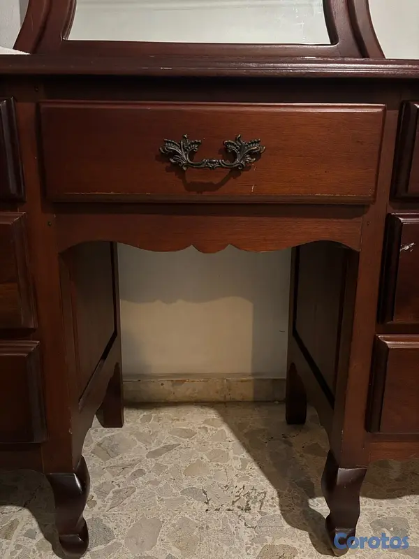 muebles y colchones - Coqueta / Gavetero con espejo de caoba – Muy buen estado 6