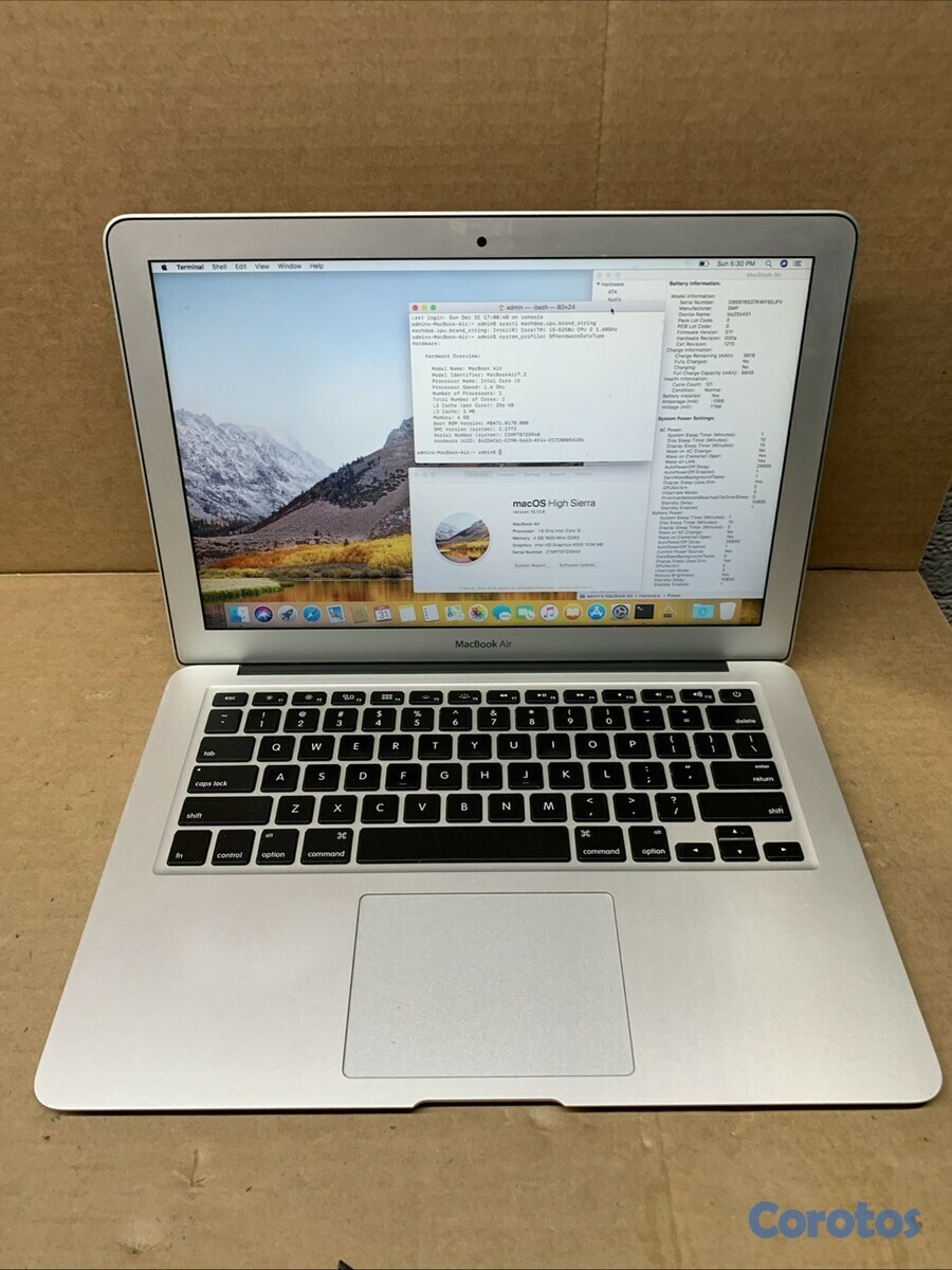 computadoras y laptops - macbook air 2015 corei5 4g de ram ssd de 128g soli 1