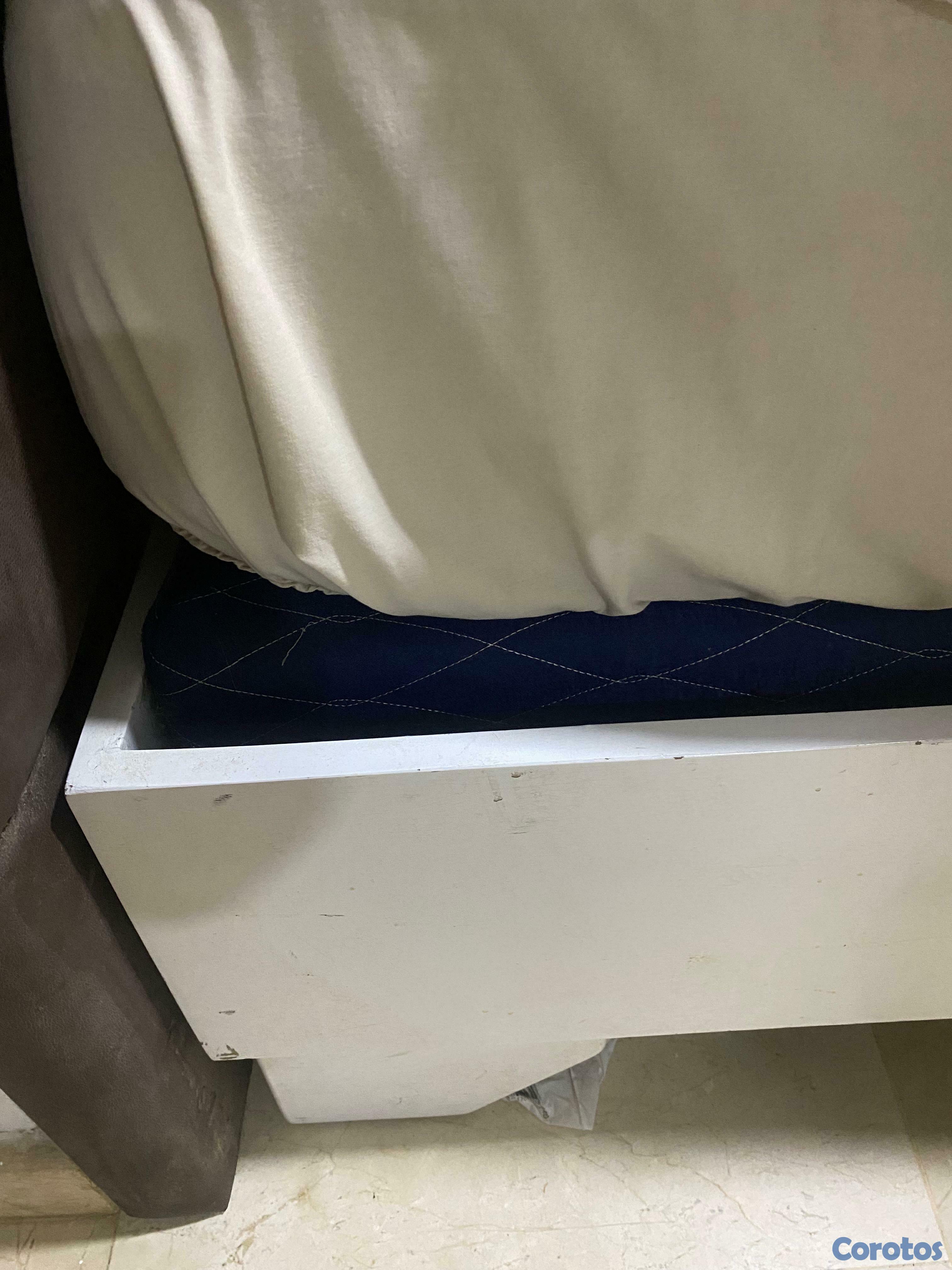 muebles y colchones - Cama Queen completa (base + espaldar + colchón) 4