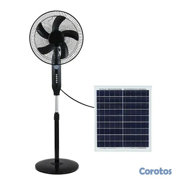 aires acondicionados y abanicos - Abanico solar recargable de pedestal 16 pulgadas con 3 velocidades SLP-2 3