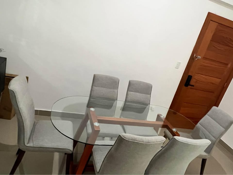 muebles y colchones - 🪑✨ Comedor de Madera con 6 Sillas 3