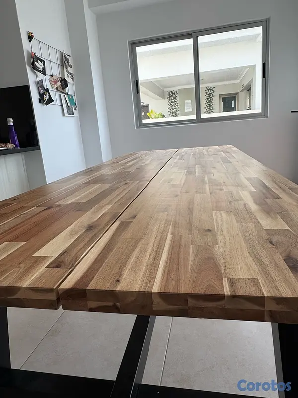 muebles y colchones - MESA SKOGSTA COMO NUEVA 9