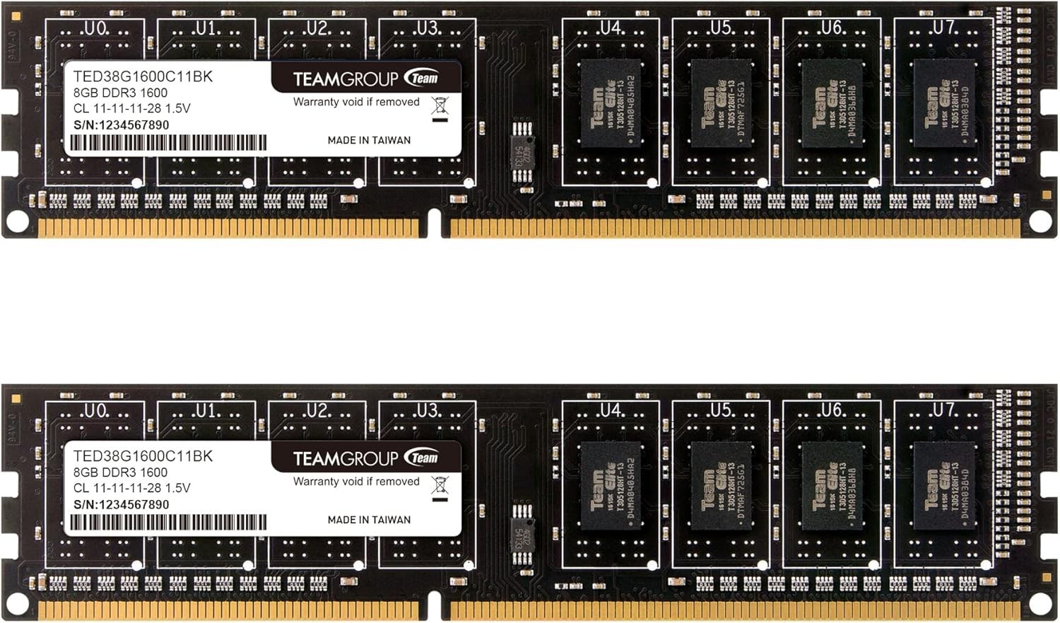 computadoras y laptops - Memoria Ram DDR3 TEAM GROUP DUAL CHANNEL KIT 0