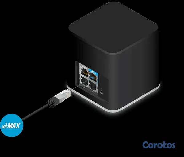 computadoras y laptops - ACCESS POINT UBIQUITI AIRCUBE, 2.4GHZ 300MBPS, ETHERNET PORTS 10/100,  2