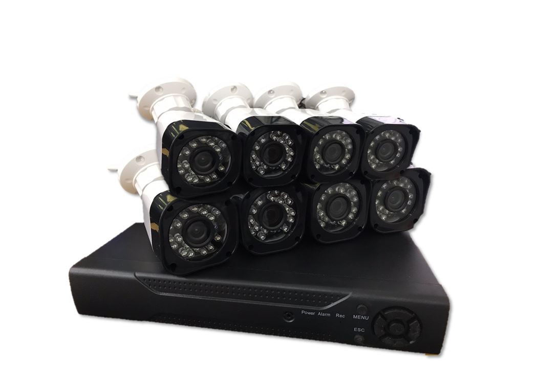 camaras y audio - KIT de 8 Camaras de seguridad + DVR + Cables + Mouse CCTV 1