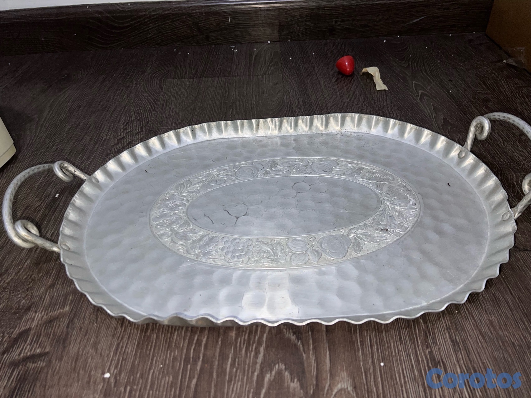 cocina - bandeja con baño de plata  2