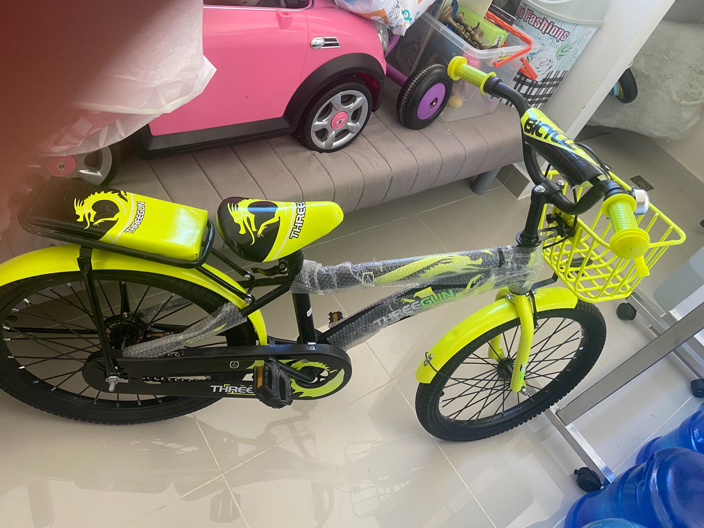 juguetes - Bicicleta amarilla lumínica 