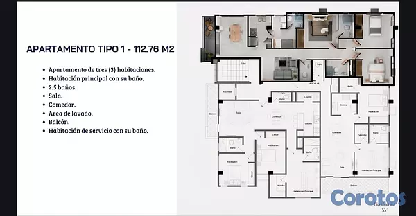 apartamentos - Apto 202, Proyecto LC en Atala 5