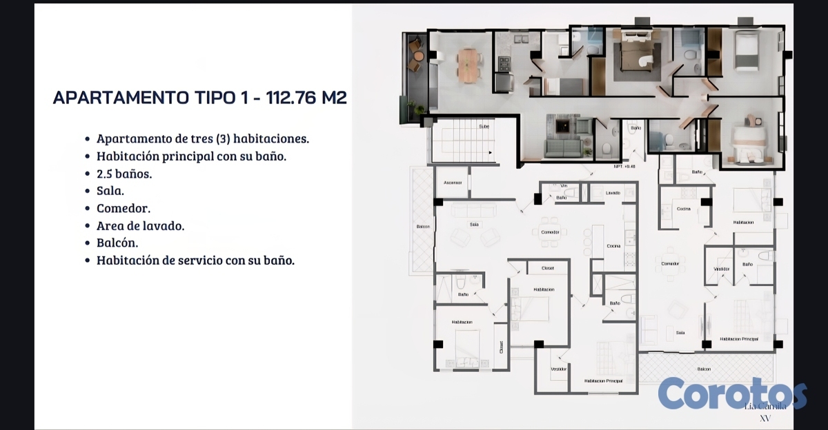 apartamentos - Apto 202, Proyecto LC en Atala 5