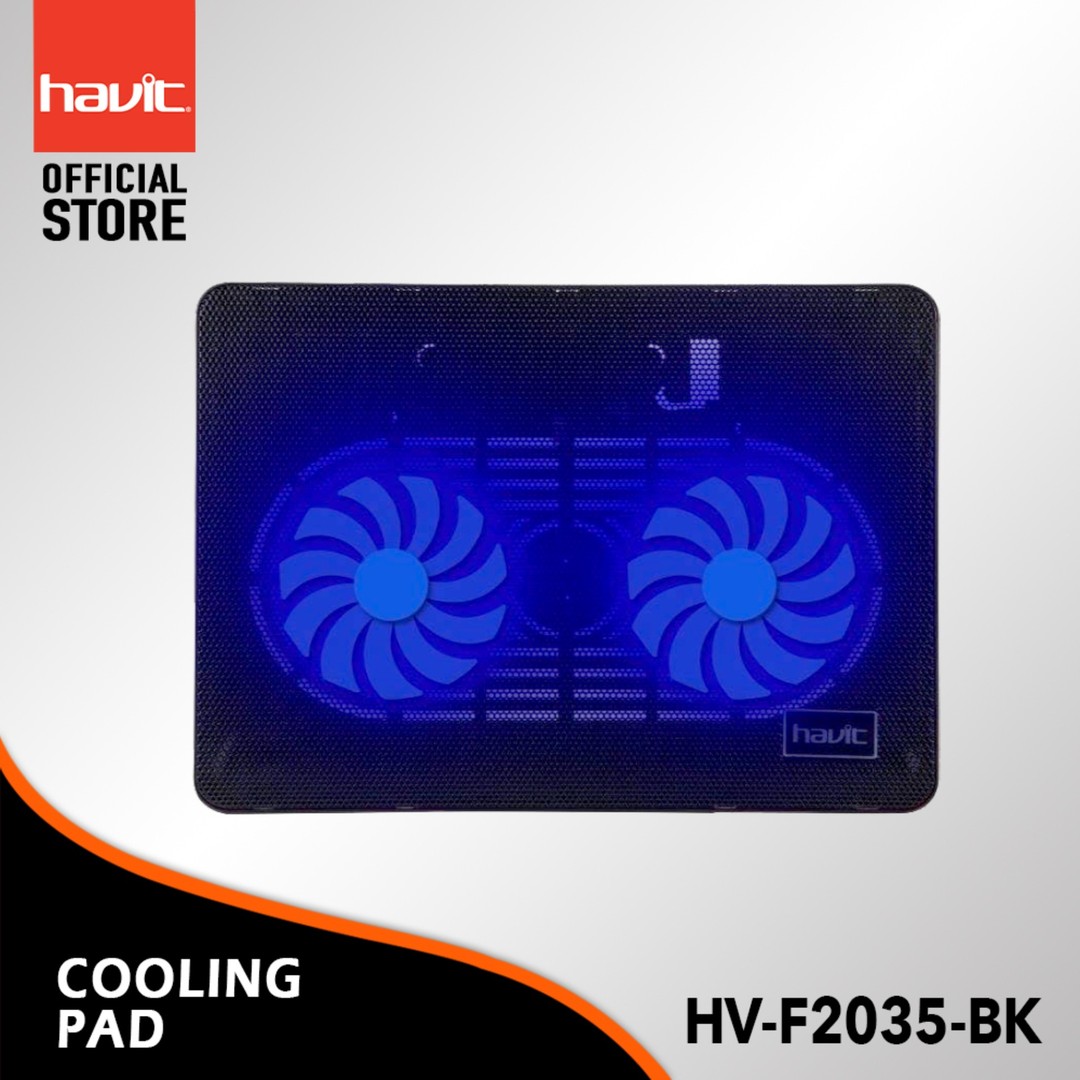 computadoras y laptops - FAN COOLER PARA LAPTOP 14  HAVIT HV-F2035 2xFAN LED AZUL 0