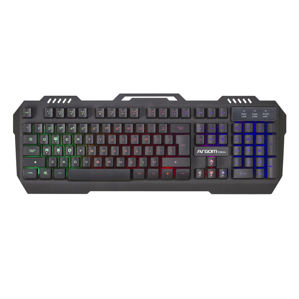 computadoras y laptops - TECLADO ARGOM COMBAT GAMING, USB, BACKLIGHT, INGLES, COLOR NEGRO ARG-KB-2056KB 0