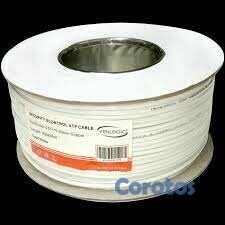 computadoras y laptops - Cable Venlogic 22/4, 0.5mm Copper Solido 500 Pies Blanco PVC
