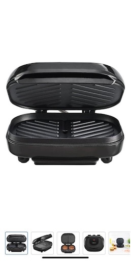 cocina - Electric grill and panini maker black 