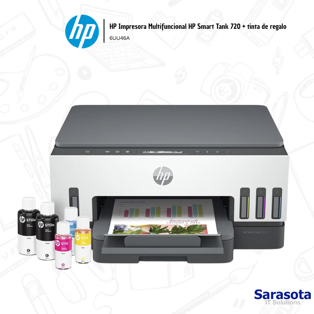 impresoras y scanners - HP Impresora Multifuncional HP Smart Tank 720  1