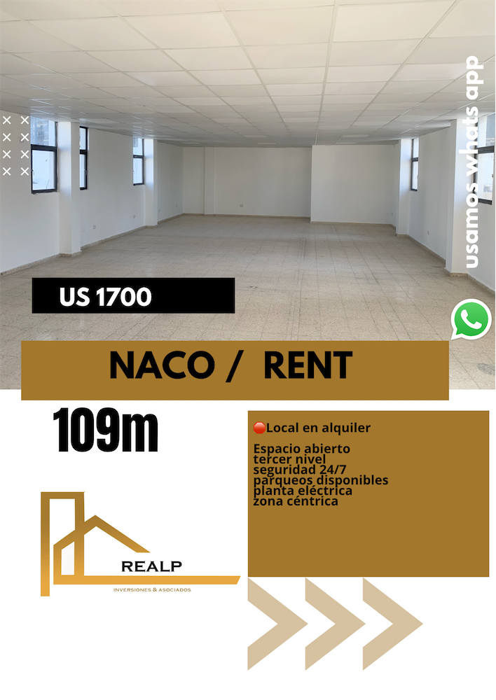 oficinas y locales comerciales - Local en naco 109m