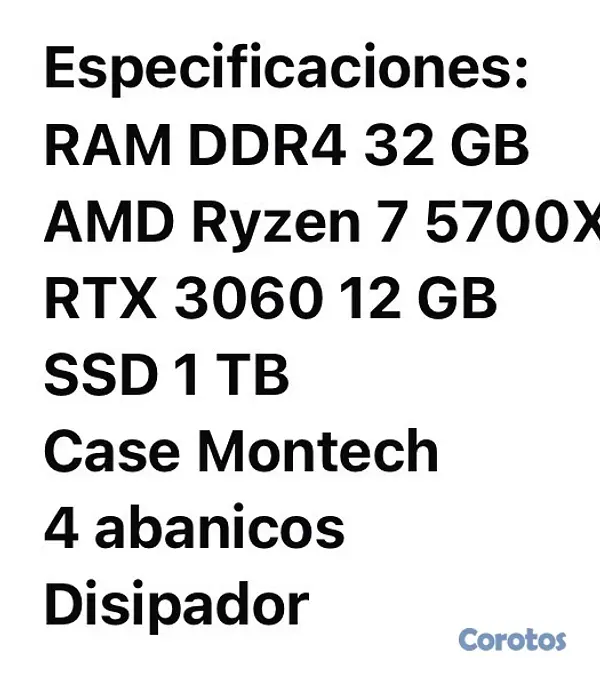 computadoras y laptops - Vendo PC Gamer Desktop de OPORTUNIDAD! 6