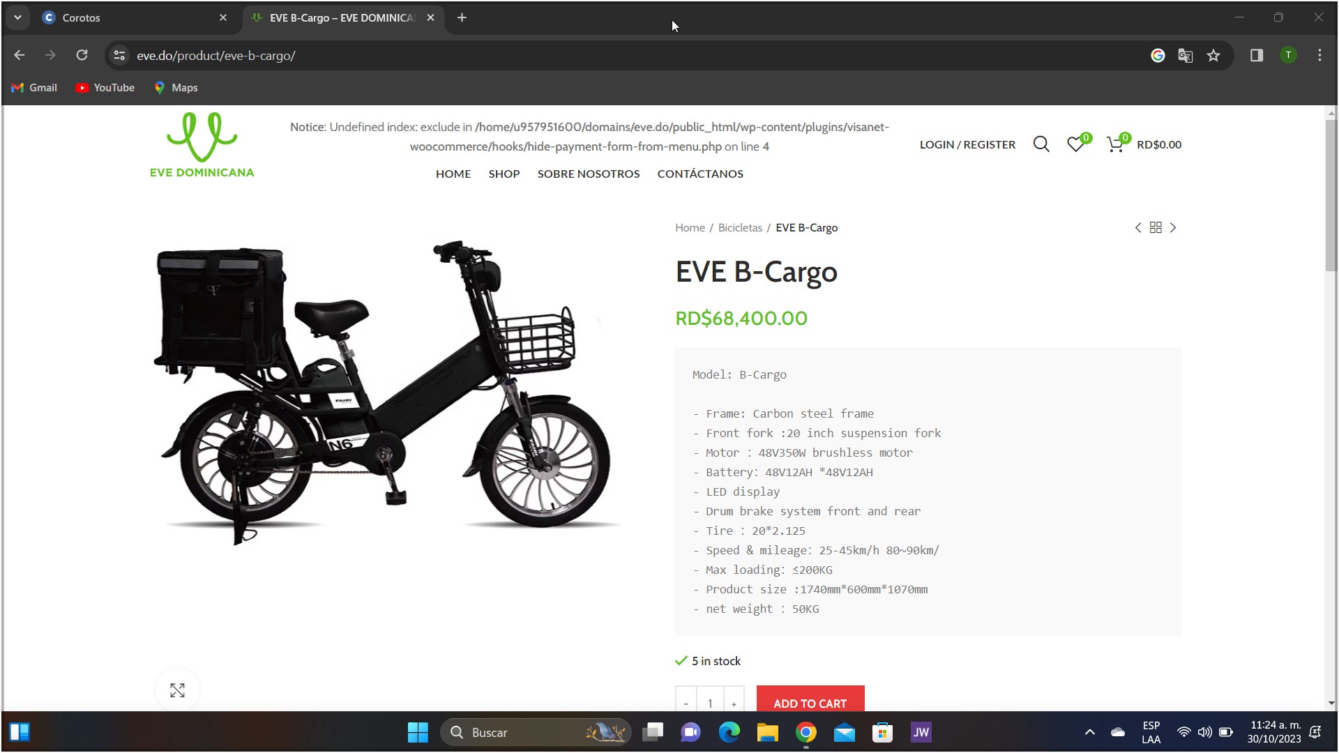 bicicletas y accesorios - Bicicleta Eléctrica EVE, Semi-nueva. en Excelente estado