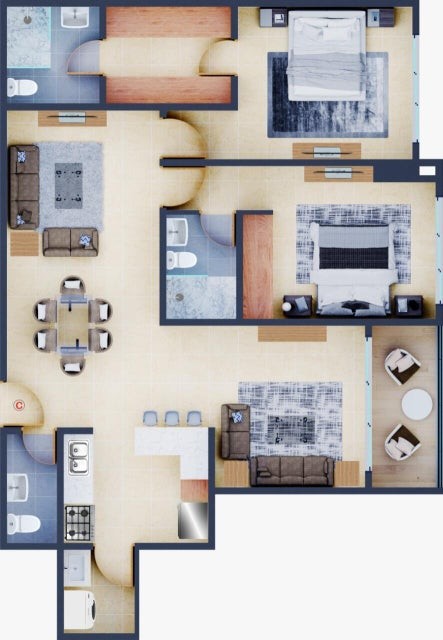 apartamentos - Apartamento en construcción en venta #24-1017 balcón, planta eléctrica, piscina. 7