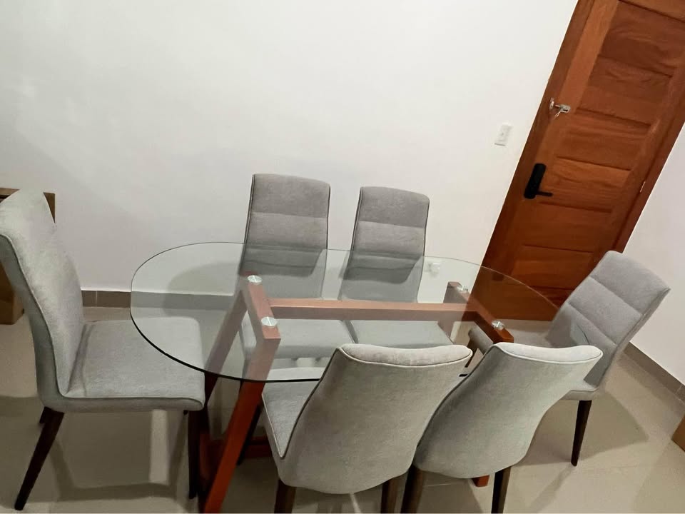 muebles y colchones - 🪑✨ Comedor de Madera con 6 Sillas 4