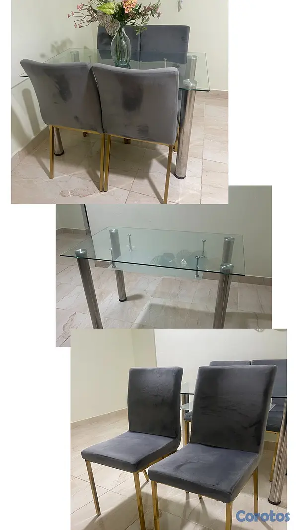 muebles y colchones - Juego de Comedor 4 sillas  6