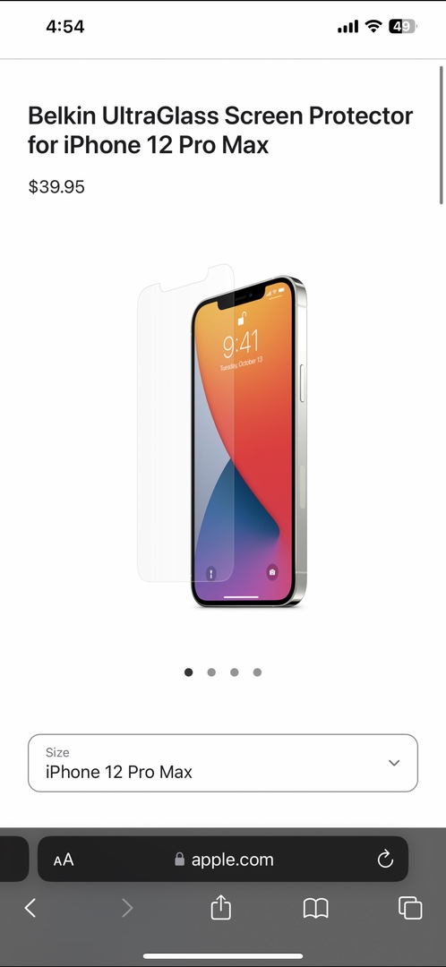 accesorios para electronica - Protector De Pantalla Belkin Para iPhone 12 Pro Max En Venta TOTALMENTE NUEVO 1