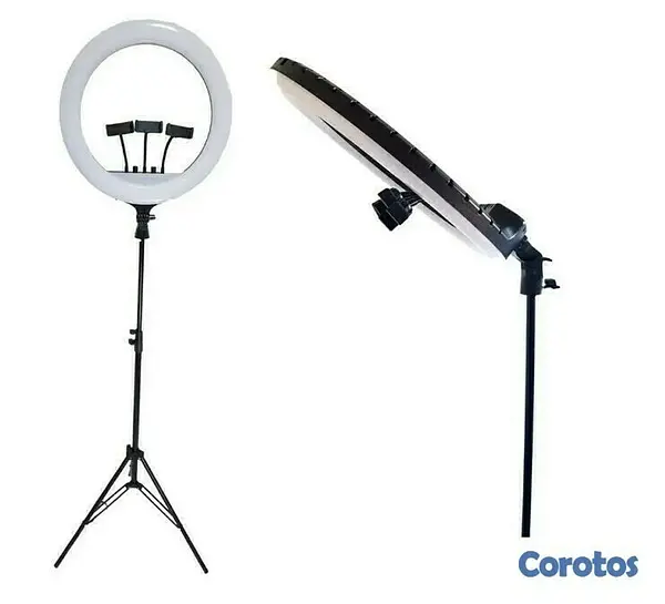 accesorios para electronica - Aro de luz de 18 pulgadas con tripode de 200 cms 3