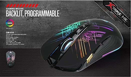computadoras y laptops - MOUSE USB OPTICO GAMING 6400DPI  XTRIKE ME
GM510 0
