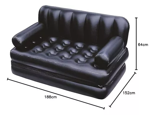 muebles y colchones - Sofá Cama Grande Inflable Bestway 5 En1 + Inflador