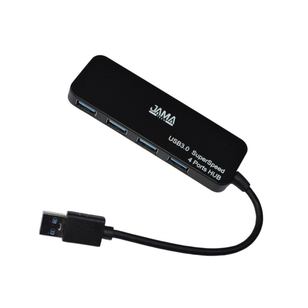 computadoras y laptops - HUB USB 4 PUERTOS USB 3.0  JAMA TECH  HB1030BK
