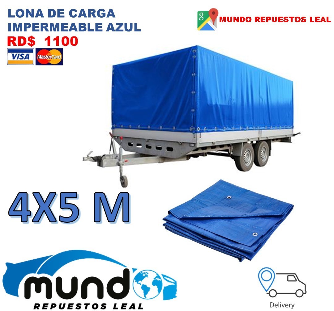 otros vehiculos - LONA DE CARGA IMPERMEABLE AZUL 4X5 METROS