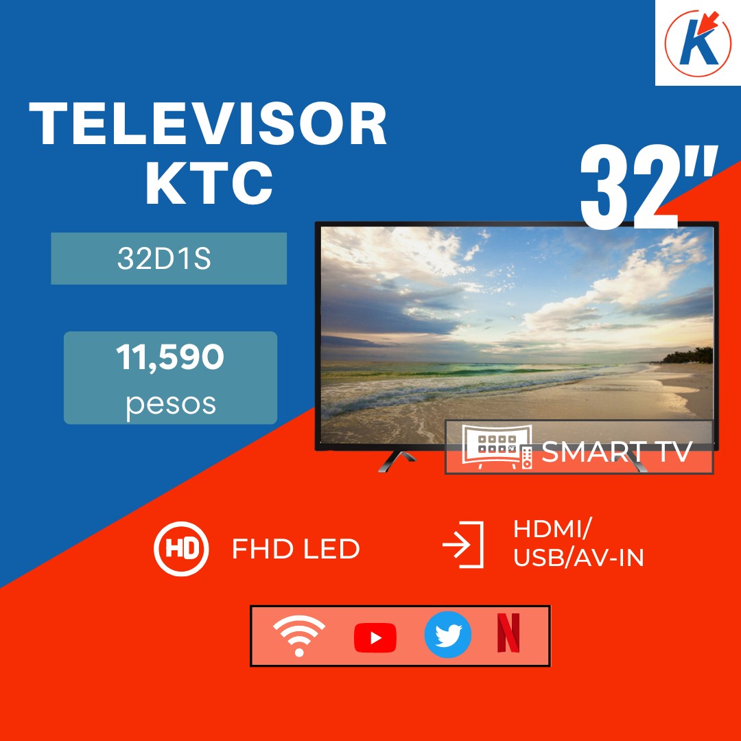 tv - TELEVISOR SMART KTC 32" 32D1S