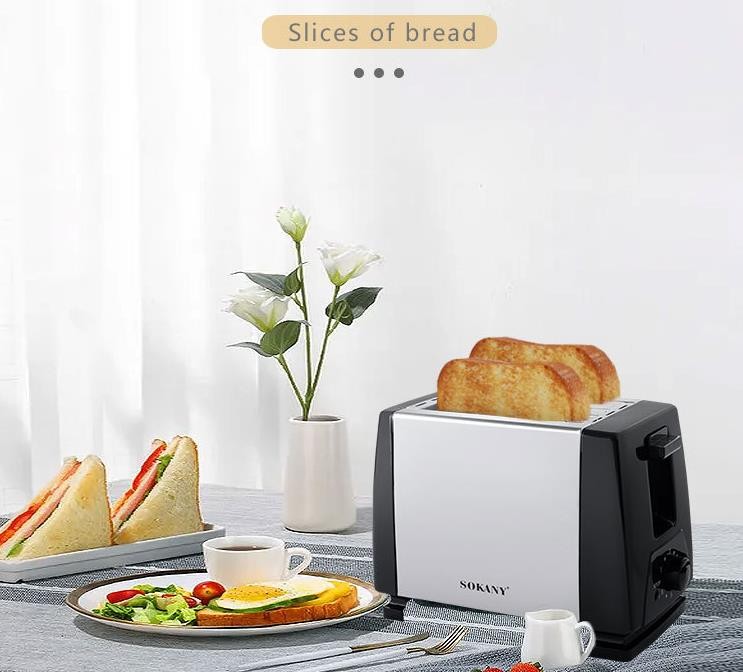 cocina - Tostadora eléctrica de 2 rebanadas de calefacción rápida automática 4