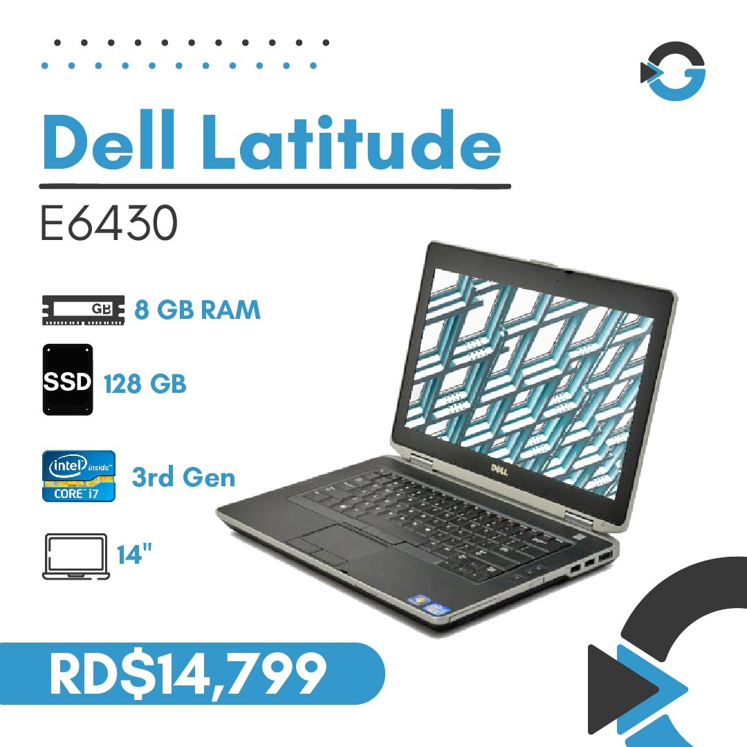 Laptop Dell Latitude E6430 Core i7 128GB SSD 8GB RAM Mouse, Cámara Web y Mochila
