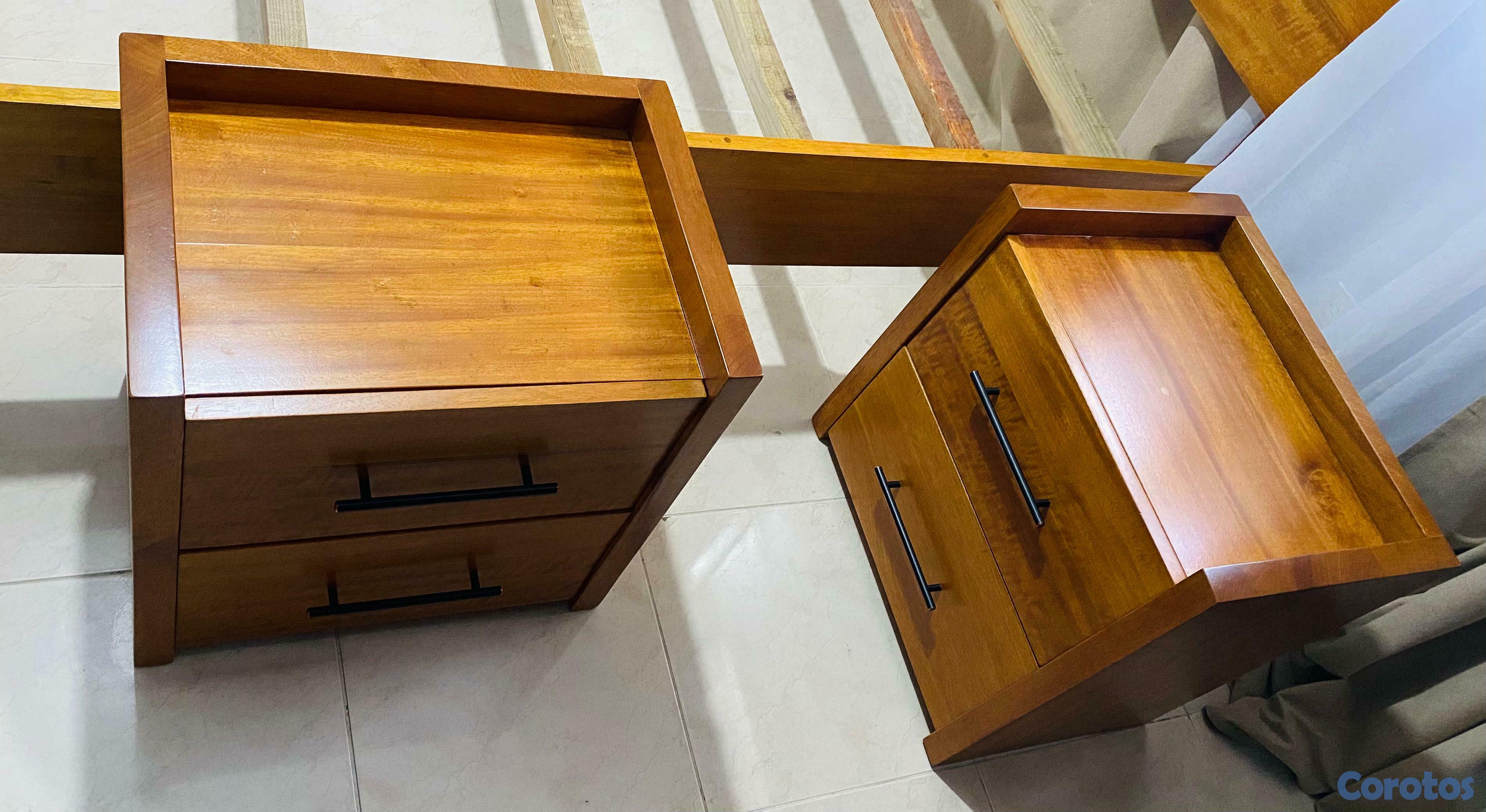 muebles y colchones - Base de Cama con mesitas de noche 2